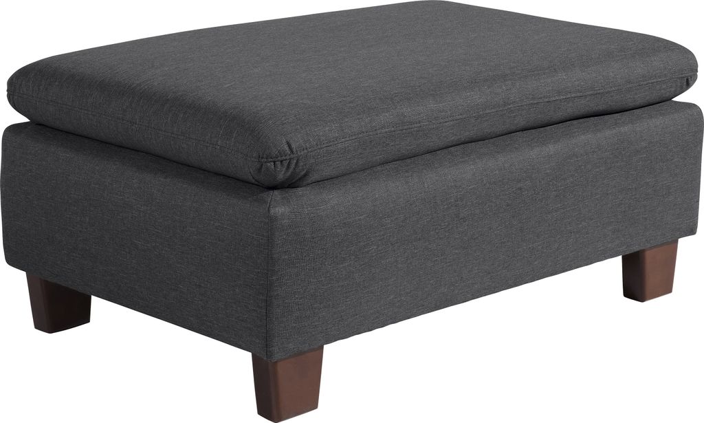 Max Winzer Hocker Aaron - Flachgewebe graphit - Maße: 90 x 60 x 43 cm