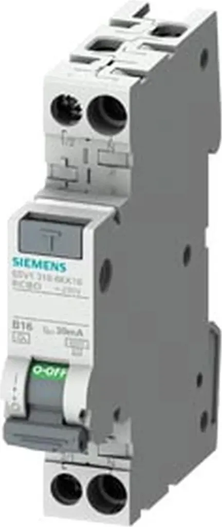 Siemens FI/LS compatto, 1P+N, 6 kA, tipo A(G), 30 mA, C16, 1 pz.