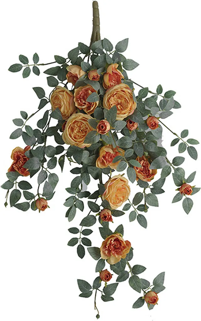 Guirlande de roses artificielles pour décoration de tête de porte chic