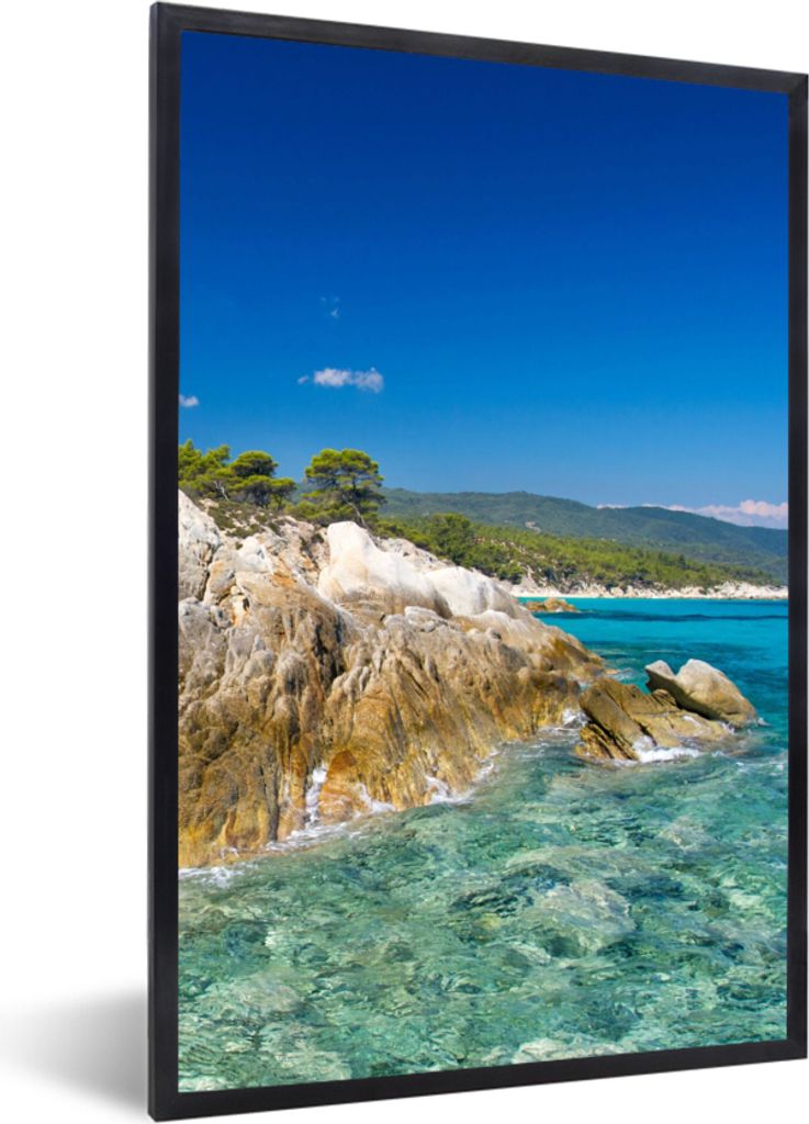 MuchoWow Gerahmtes Poster Meer - Klippe - Sommer - Tropisch 20x30 cm - Poster mit Schwarzem Bilderrahmen Wandposter Rahmen Foto Bilder - Drucken ...