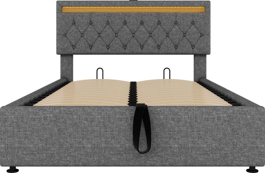 Flieks Polsterbett 140x200cm mit Ladefunktion (USB & Produktbild 