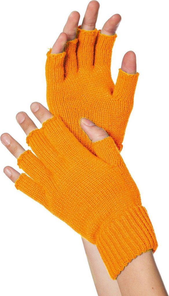 Fingerlose Stoffhandschuhe orange Produktbild 
