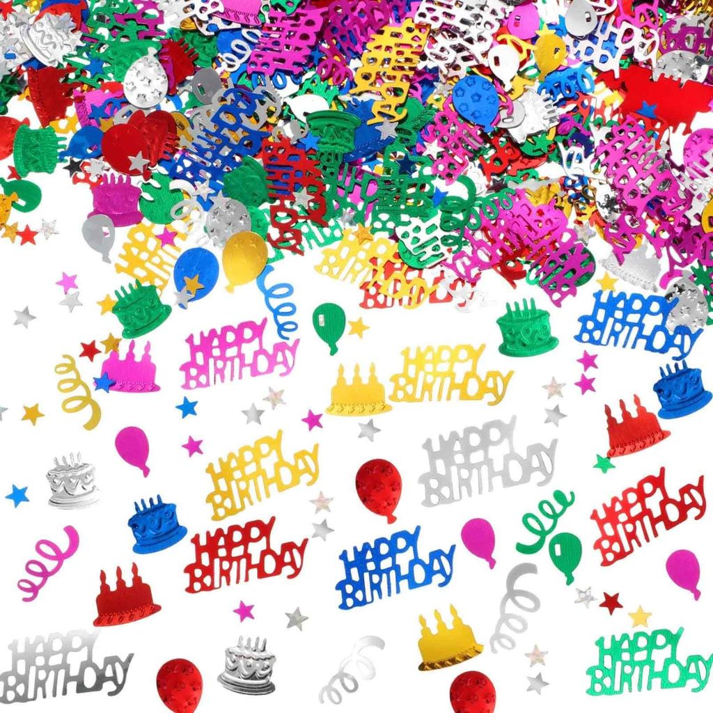 Konfetti,Geburtstag Tischdeko,Glitzer Confetti Deko Geburtstag,300 Stück Streudeko Geburtstag, Happy Birthday Konfetti,Happy Birthday für Mädche...