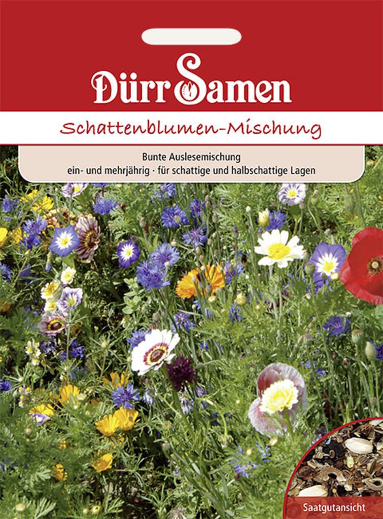 Dürr-Samen - Blumenmischung Schattenblumen ein- und mehrjährig 20-30 cm - Saatgut - 0938