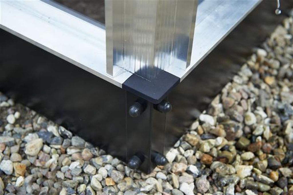 Stahlfundament für Gewächshaus Juliana Kompakt 5,0m² schwarz