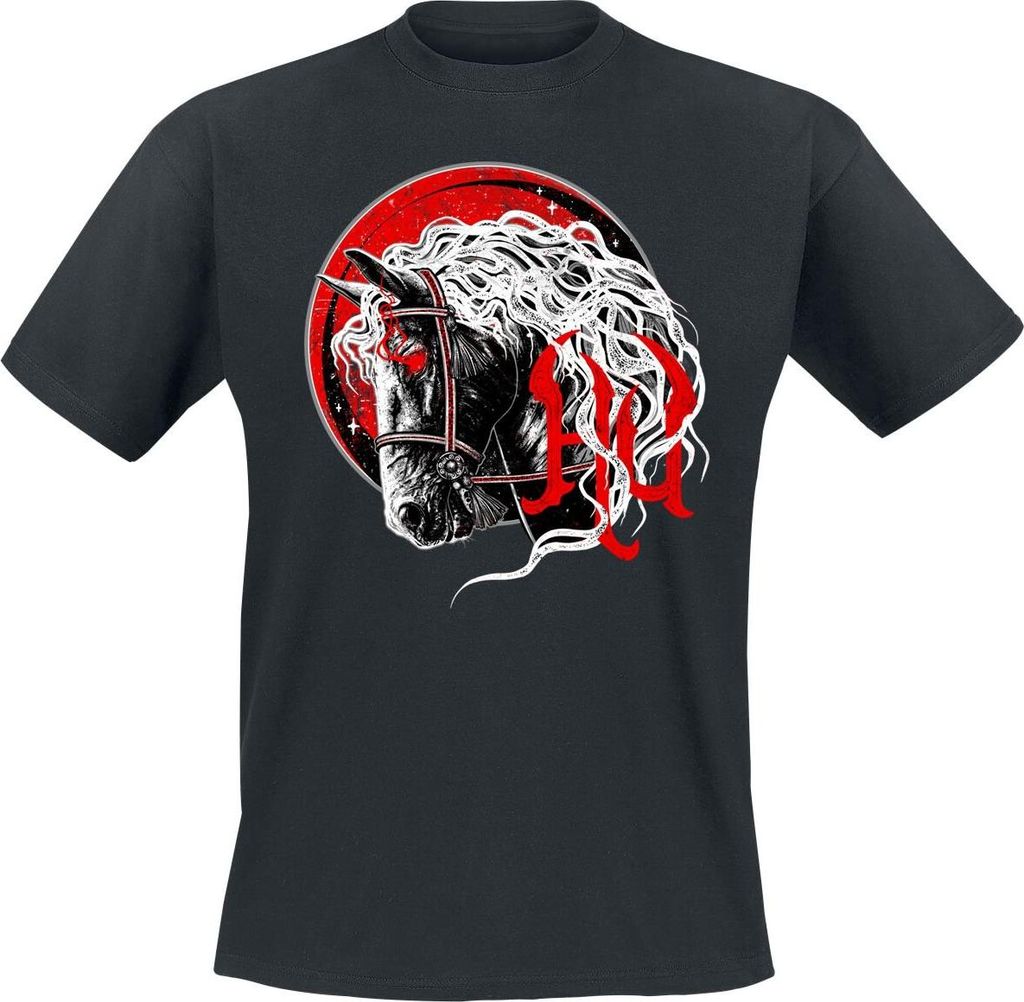 The Hu T-Shirt Herren Red Eyes Horse schwarz XL