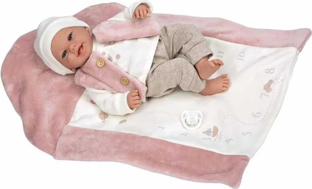 Poupée bébé Arias Elegance avec mécanisme sonore et ensemble blanc - 9