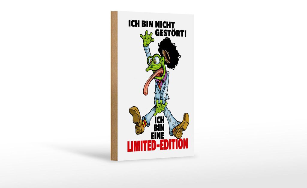 Holzschild Spruch 12x18 cm Nicht gestört, Limited Edition