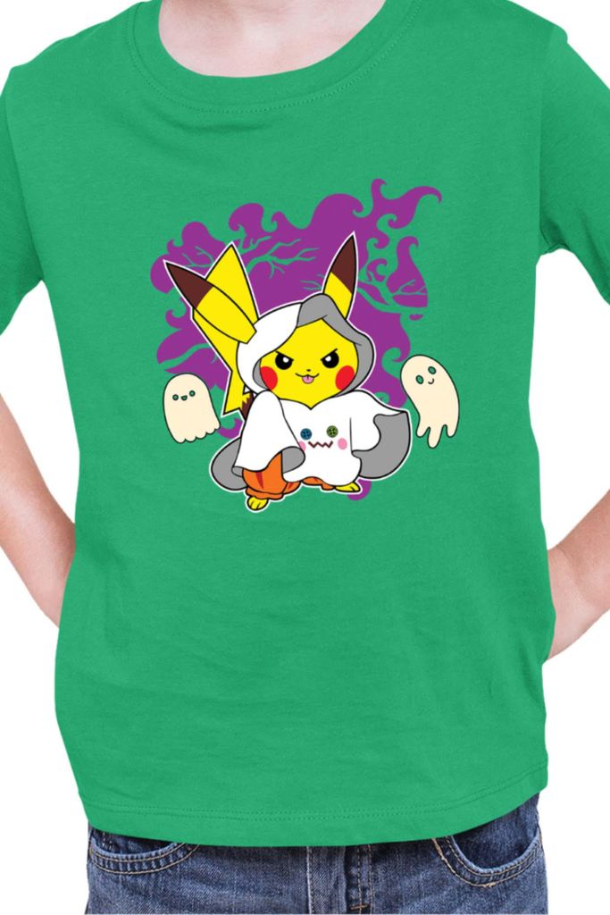 Kinder T-Shirt Japan Manga Anime Comics Pokemon 039, / Grün
