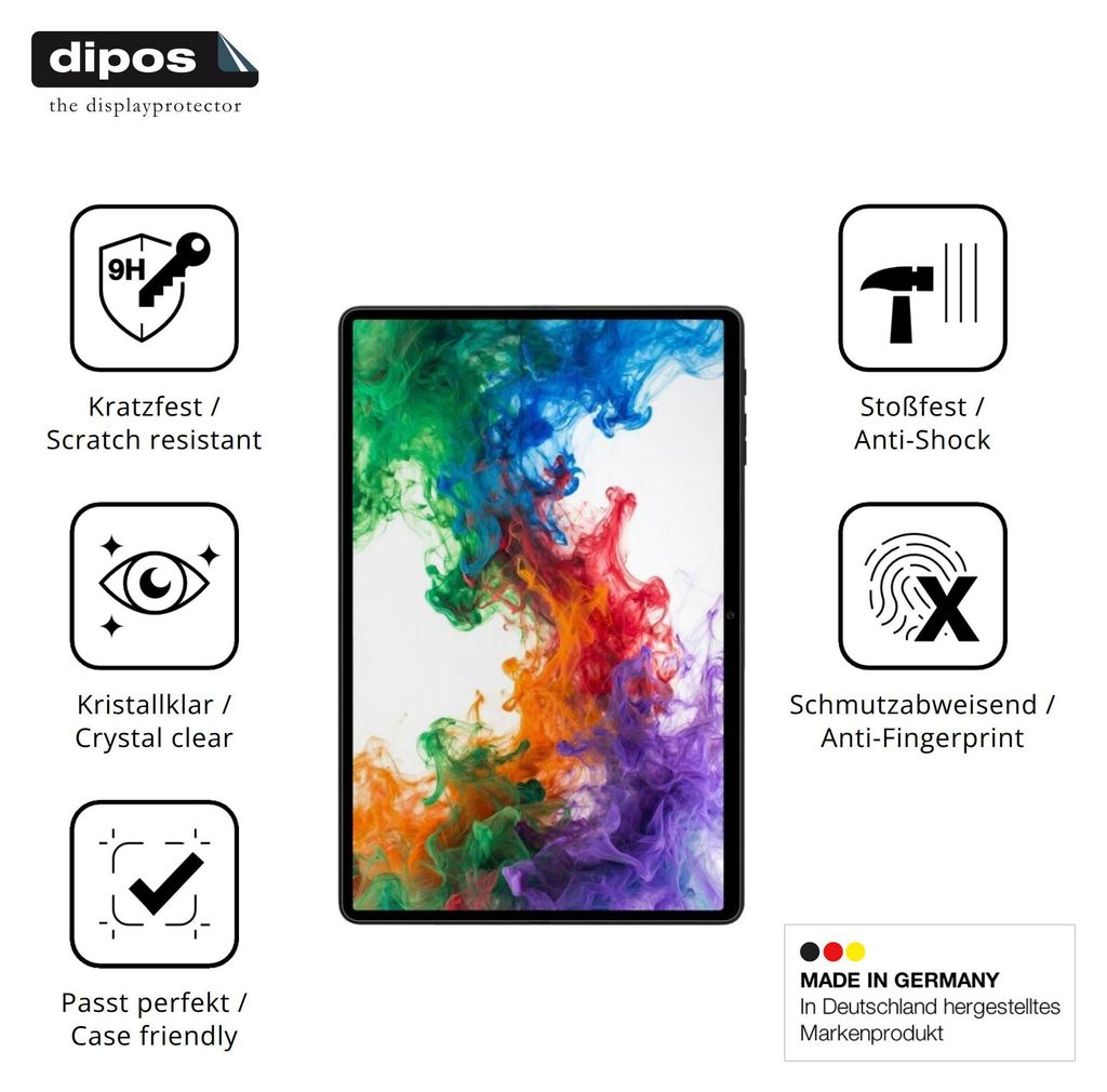 2x Schutzfolie für Headwolf WPad 7 - Anti-Shock 9H Folie dipos Glass Kunststoffglas