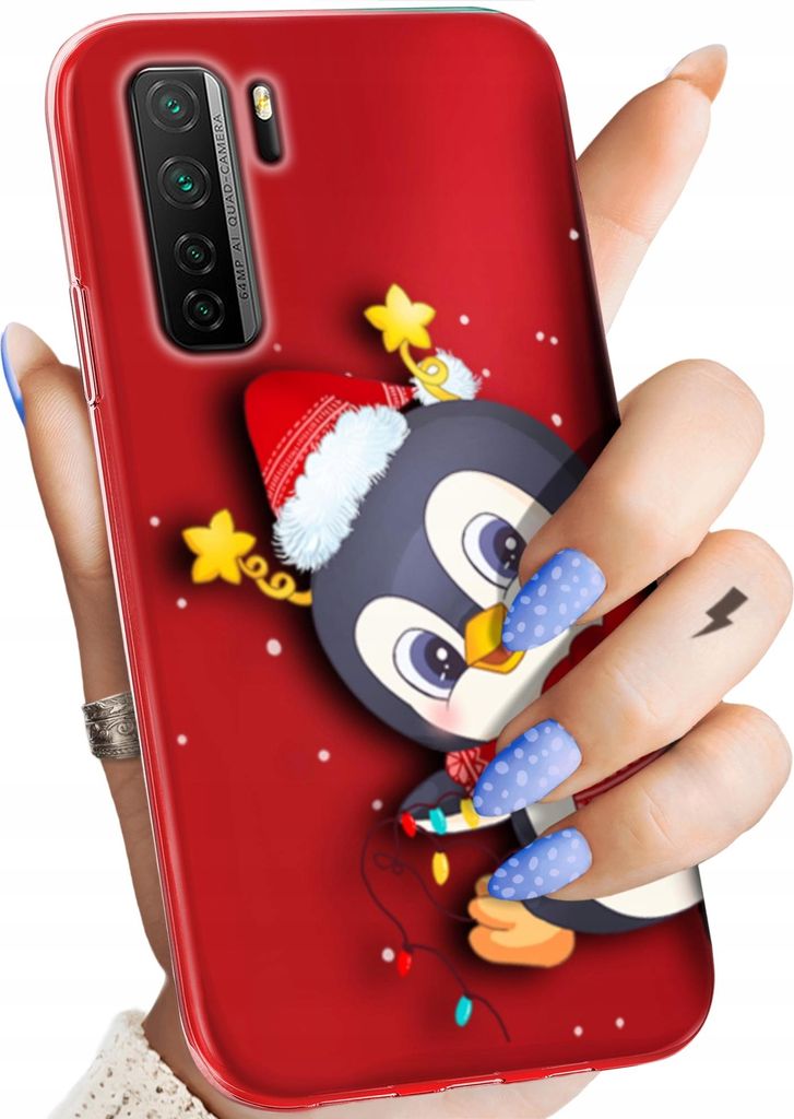 BEDRUCKTE HÜLLEN für HUAWEI P40 LITE 5G HANDYHÜLLEN HANDY SCHUTZ HÜLLE CASE SILIKON MUSTER WEIHNACHTEN SANTA CLAUS CHRISTMAS