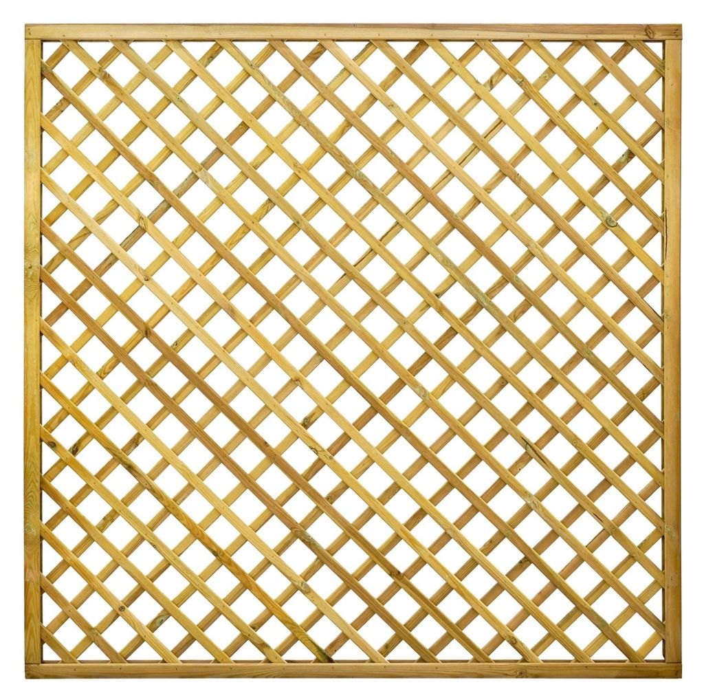 Ligna Gard Rankgitter Lausanne gerade 7x7 cm Löcher 180x180 cm Holzzaun Kiefer Kesseldruckimprägniert 44x44 mm Rahmen 12x30 mm Lamellen