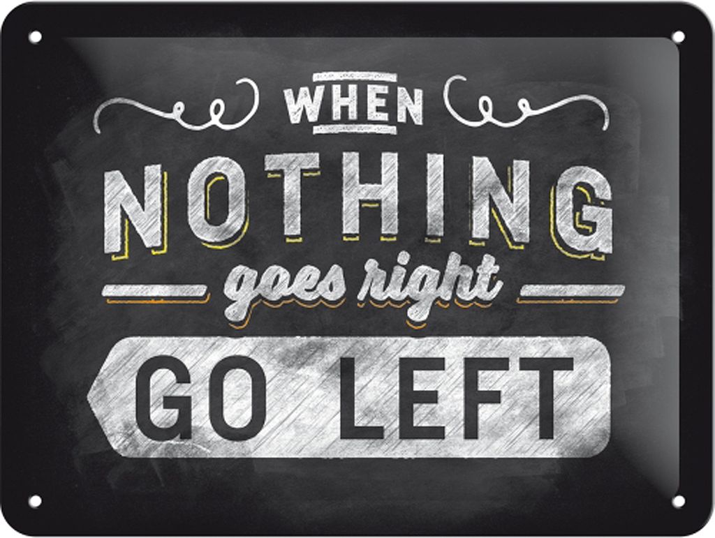 Metalowy Plakat 15 X 20Cm Go Left Zdjęcie produktu 