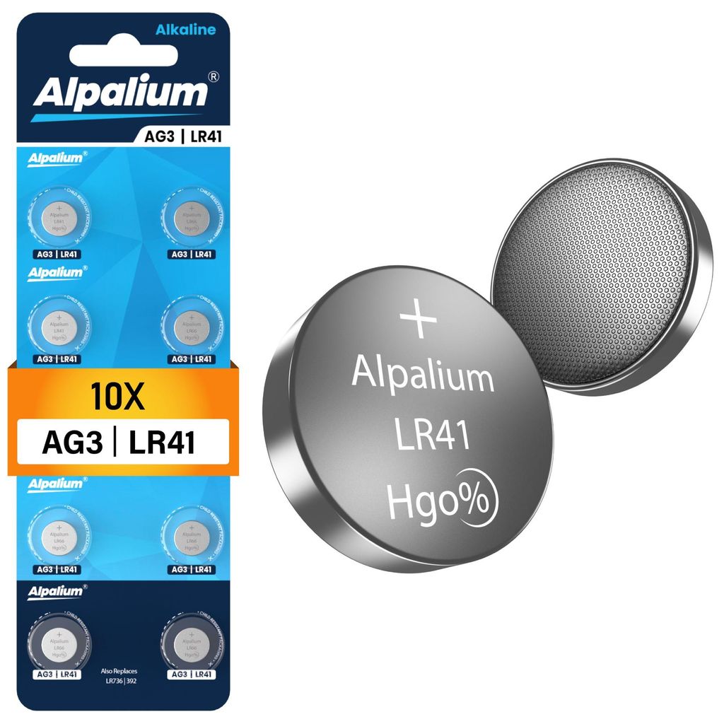 AG3 LR41 Knopfzelle Batterien 10er Pack - Alkaline, LR736, Produktbild 