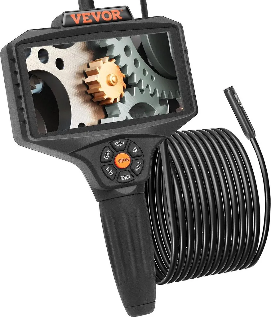 Caméra d'Inspection Triple Objectif 5m Endoscope avec Zoom 8X 1080P
