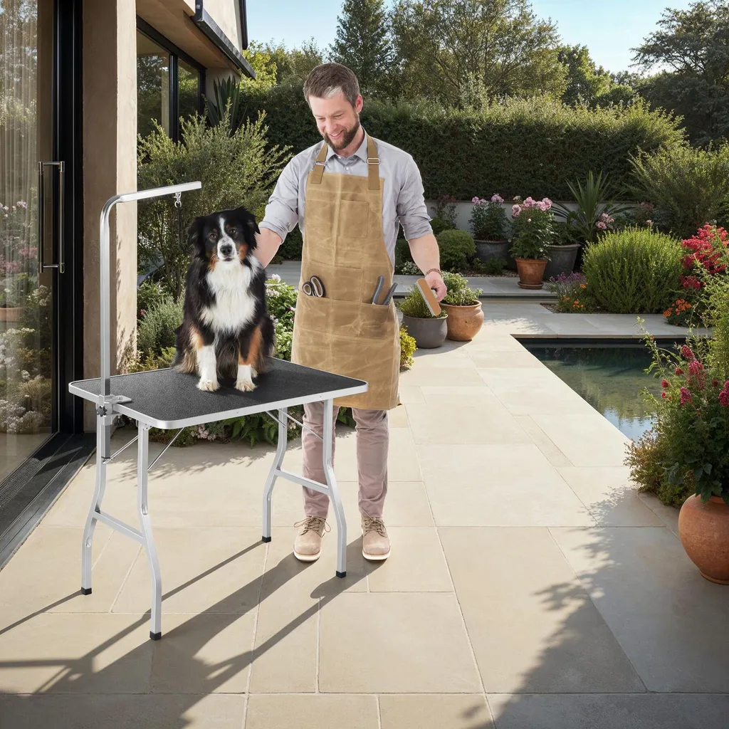 Table de toilettage ergonomique pour petits chiens avec potence - 7
