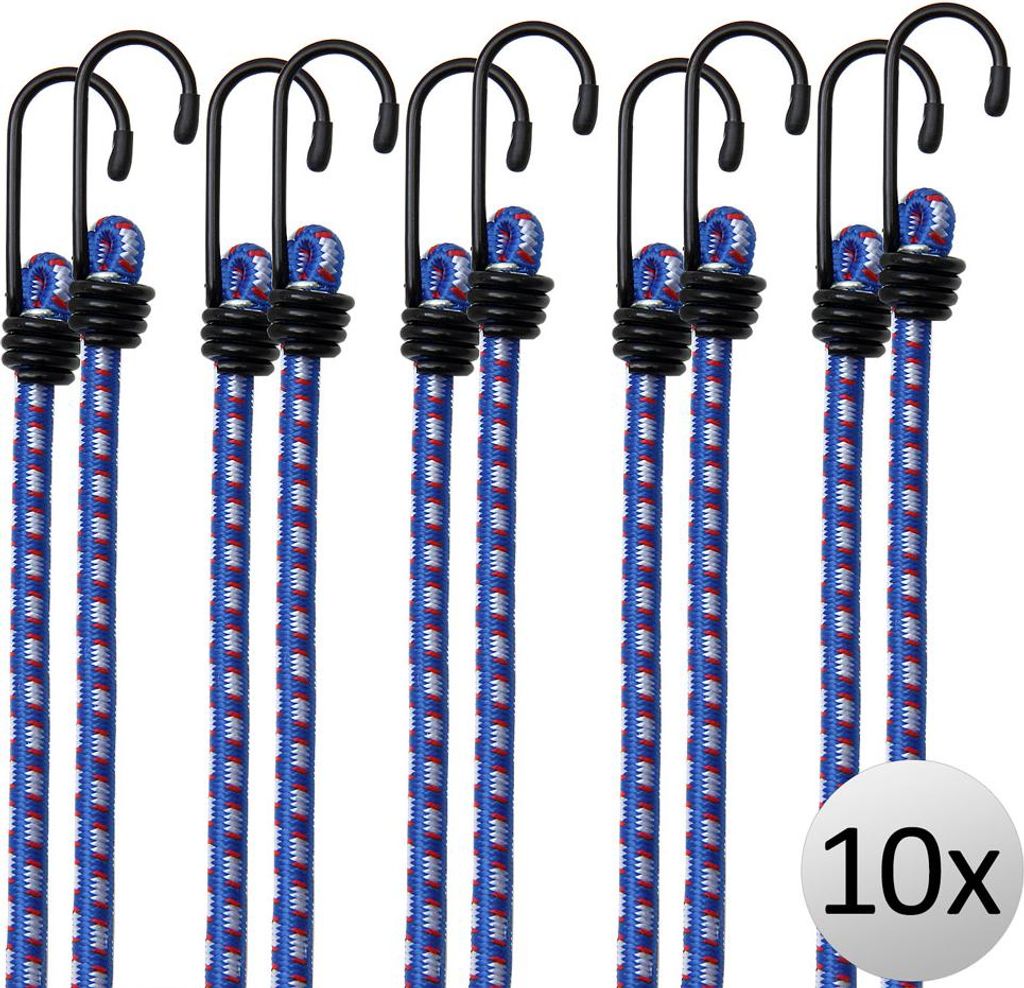 10x Tendeurs élastiques en caoutchouc, tendeurs bagage Image du produit 