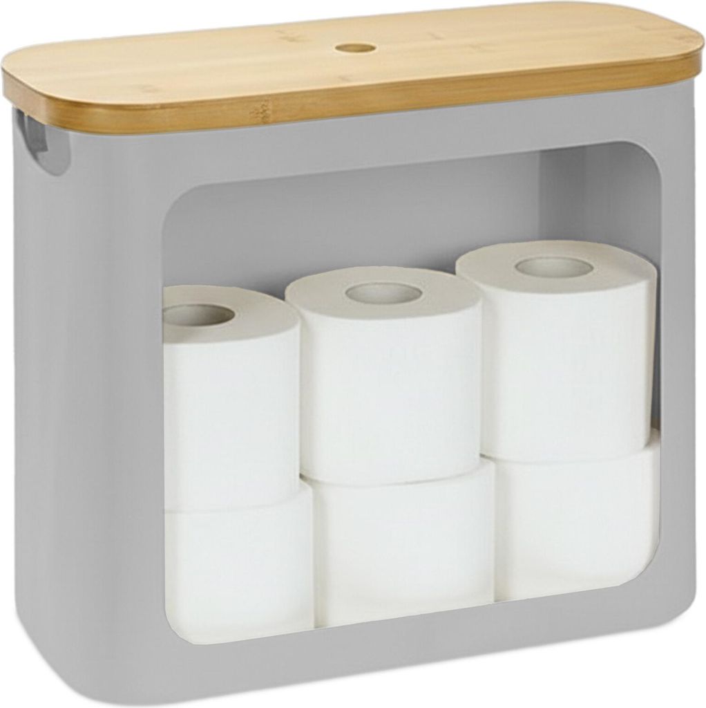 Relaxdays Toilettenpapier Aufbewahrung, 12 Rollen, HxBxT: Produktbild 