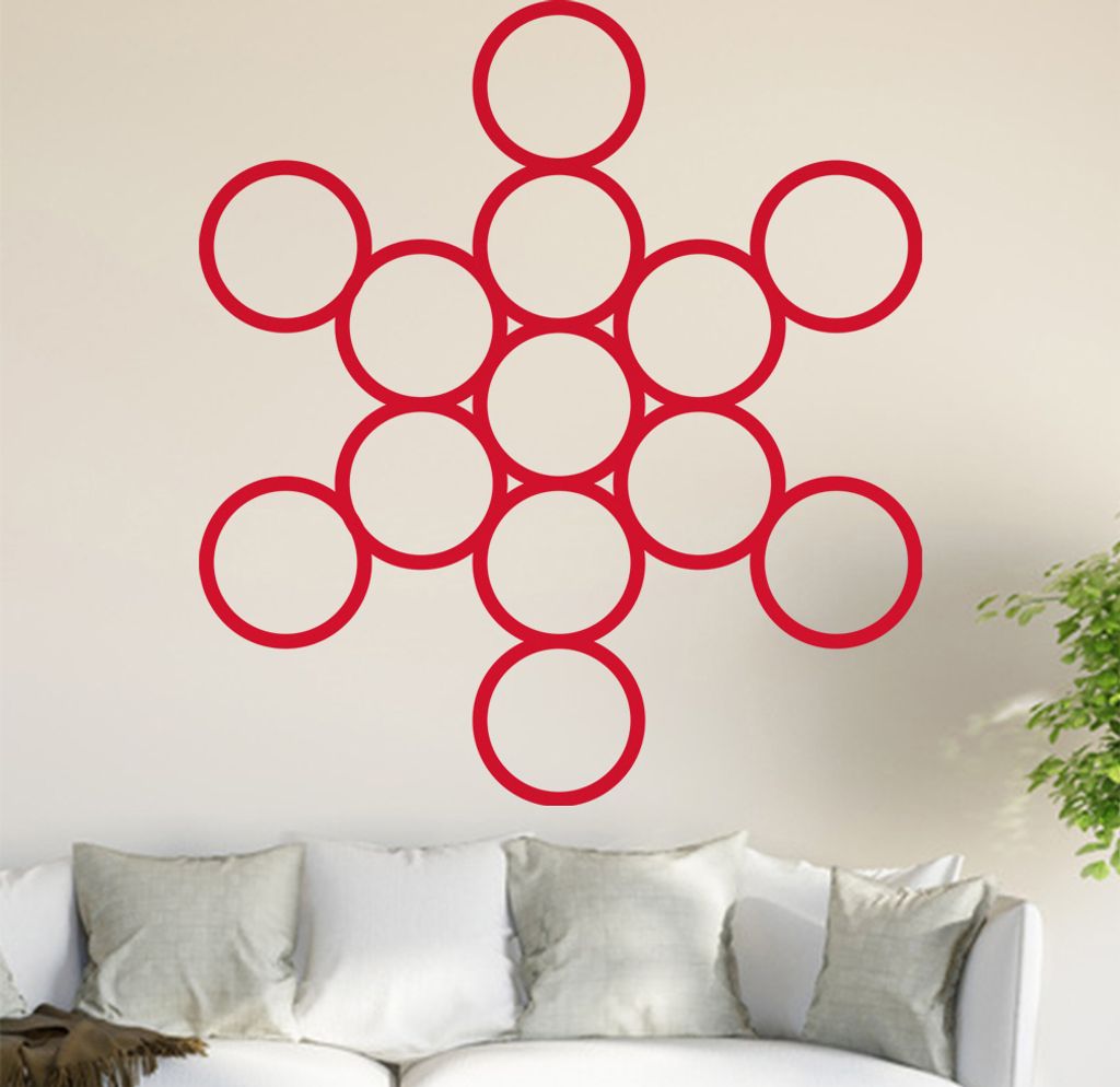 Frucht des Lebens Wandtattoo in 6 Größen - Wandaufkleber Wall Sticker - Dekoration, Küche, Wohnzimmer, Schlafzimmer, Badezimmer