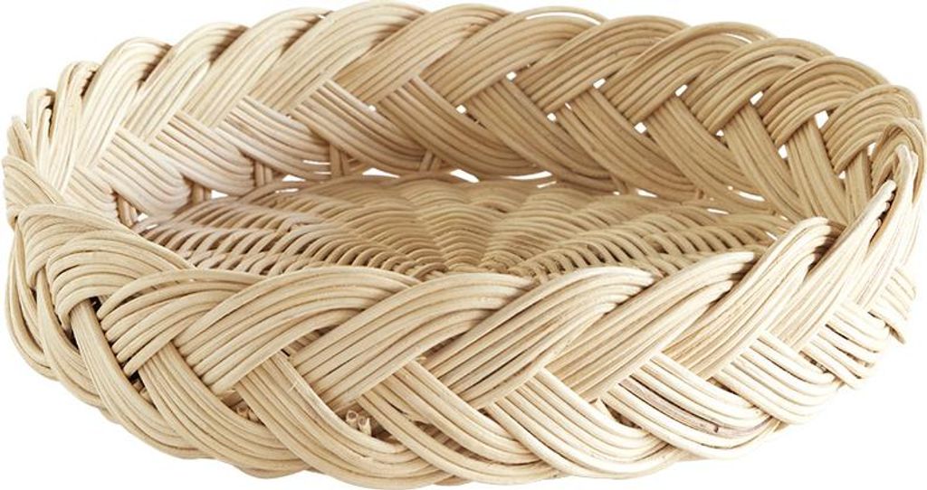 OYOY Maru Bread Basket Small L301098 Brotkorb Rattan Nature handgefertigt runder Servierkorb für Brot Brötchen Snacks skandinavisch