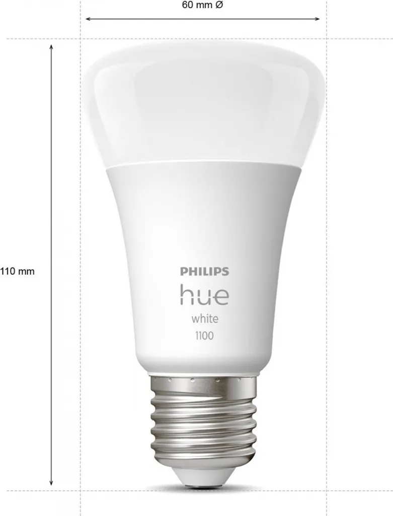 Philips Hue White E27 Pack 2 ampoules connectées 1050 lumens 75W LED