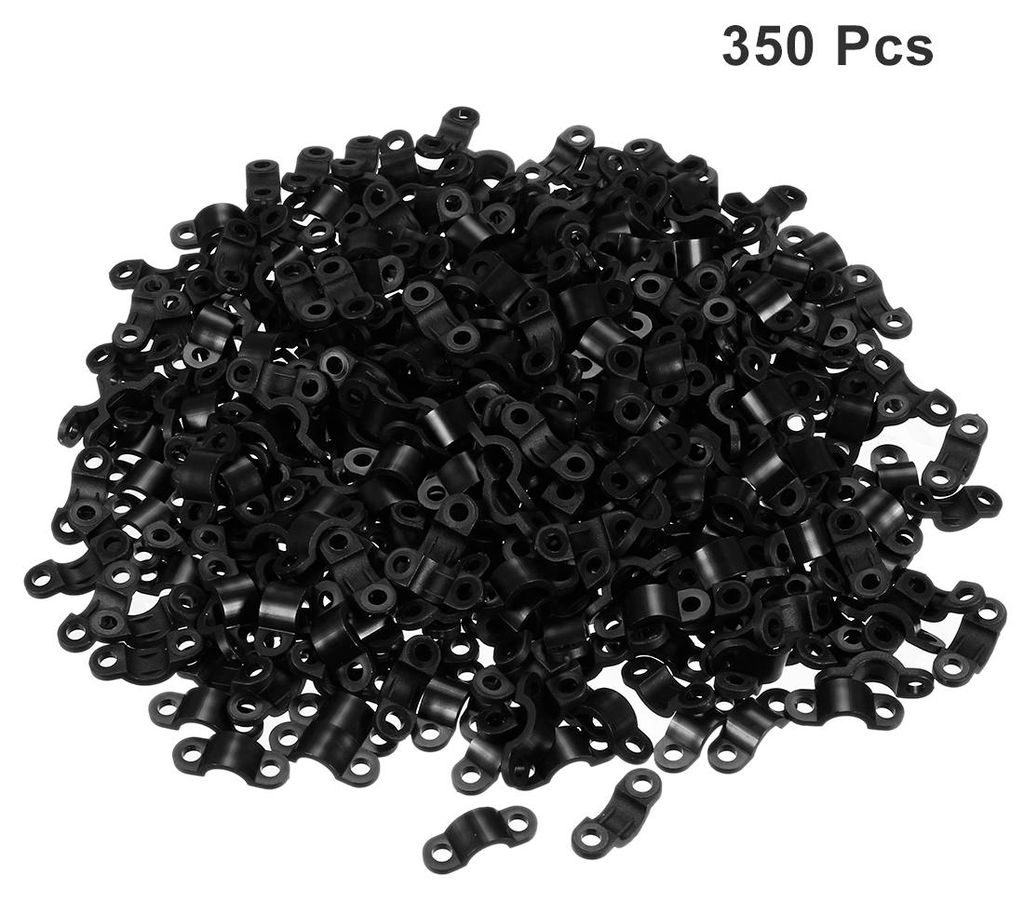 350 Stk. Kabelschelle Nylon Kabelklemme Draht Tube Fastener Kabelhalter Schwarz DE de