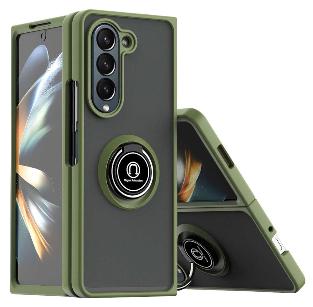 Per Samsung Galaxy Z Fold5 5G TPU / PC Design Ring Magnet Immagine del prodotto 