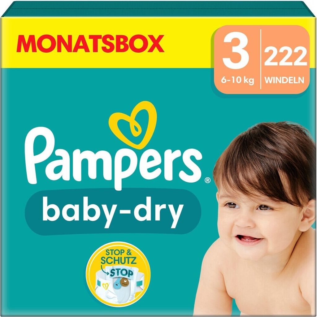 Pampers Windel Baby Dry 40785003 Gr.3 Midi 222St. Produktbild 