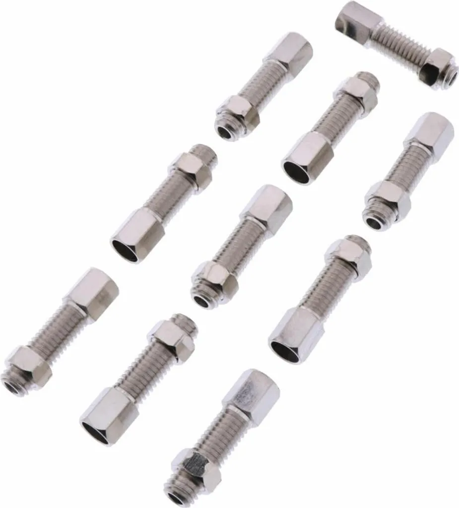 Kit 10 vis de réglage câble JMP M8x1,25mm 34mm pour levier moto