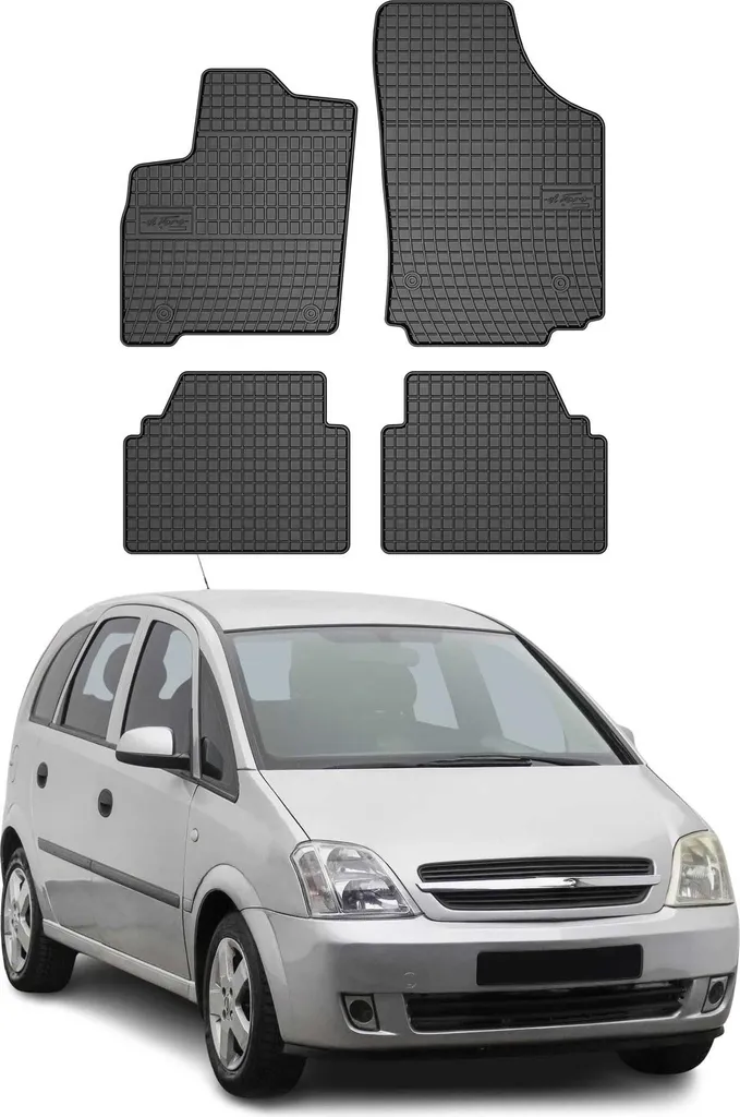 Tappetini in Gomma Nera Opel Meriva A 2003-2010 | Rinnova Interni