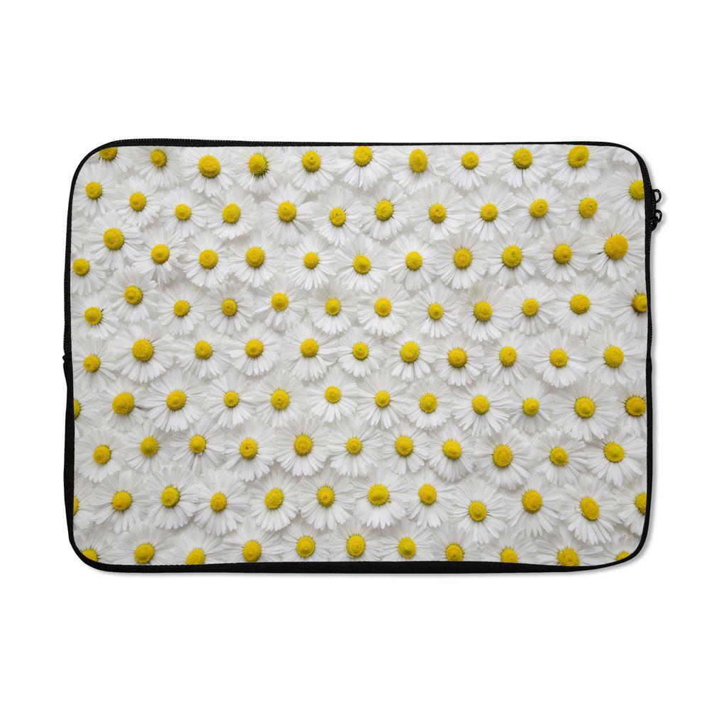 MuchoWow Laptop Hülle 13 Zoll Ein florales Muster aus Gänseblümchen Laptoptasche - Laptophülle - Sleeve - Rundumschutz