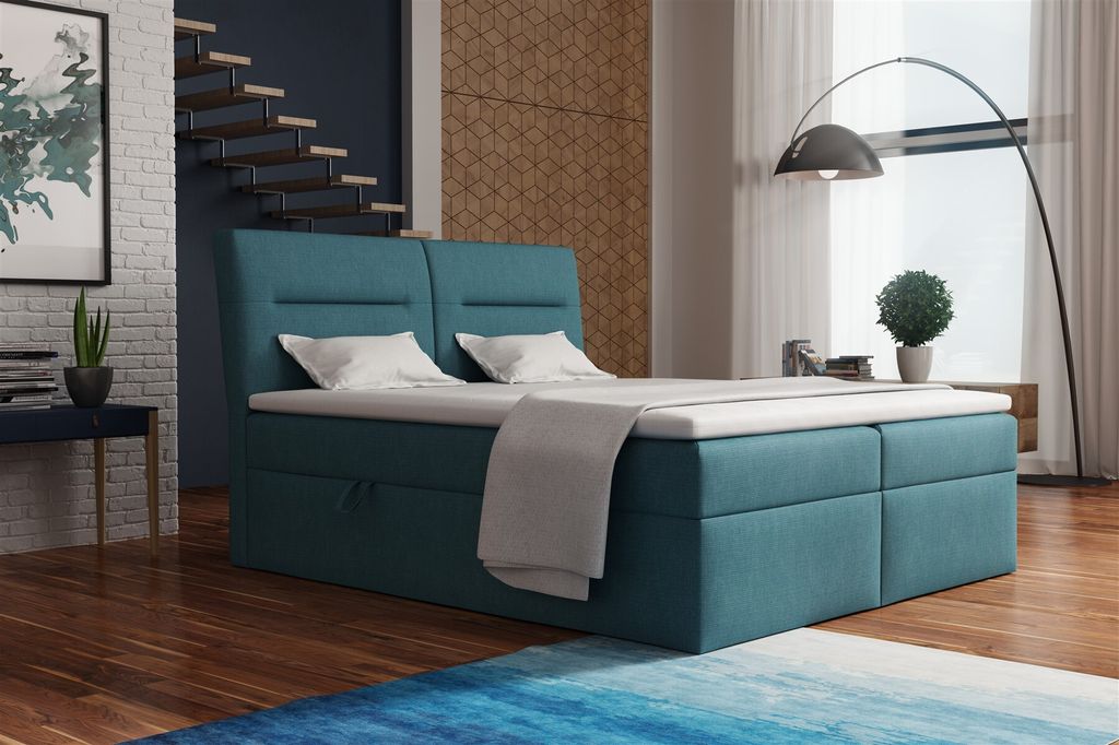 Boxspringbett Schlafzimmerbett LUAN 180x200cm inkl.Bettkasten