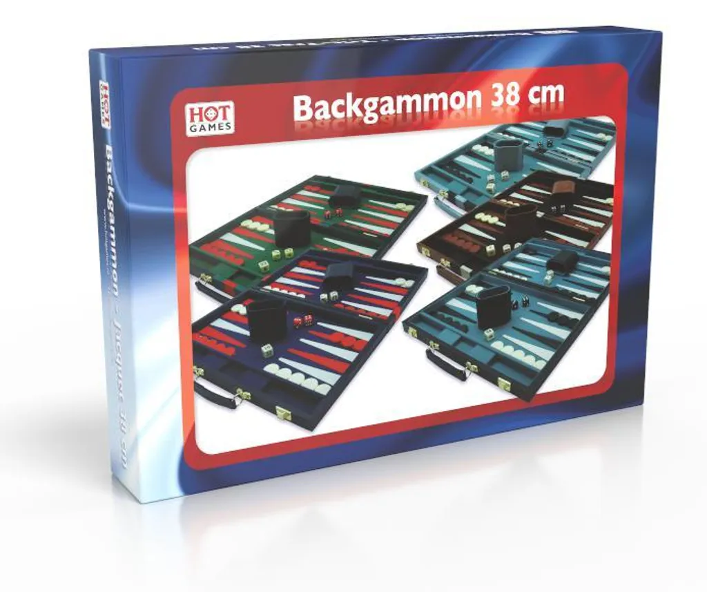 Mallette Backgammon 38 cm Noir Uni - Finition Premium et Design HOT Games
