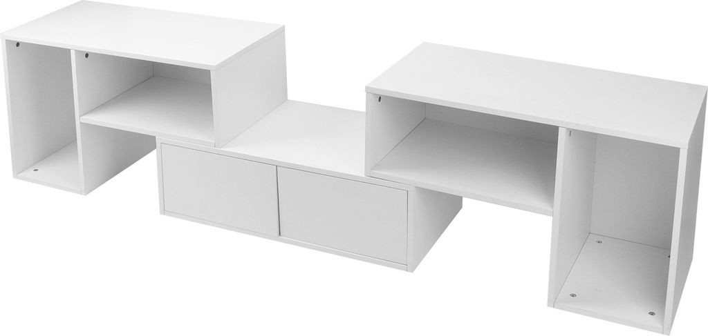 Board TV Cabinet Stand Panel Set mit LED Light Drawer Wohnzimmer Hausmöbel