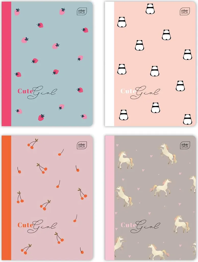 Carnet A5 UV-RASTER Interprint ZE32 Design TREGIRLS aux couleurs vives