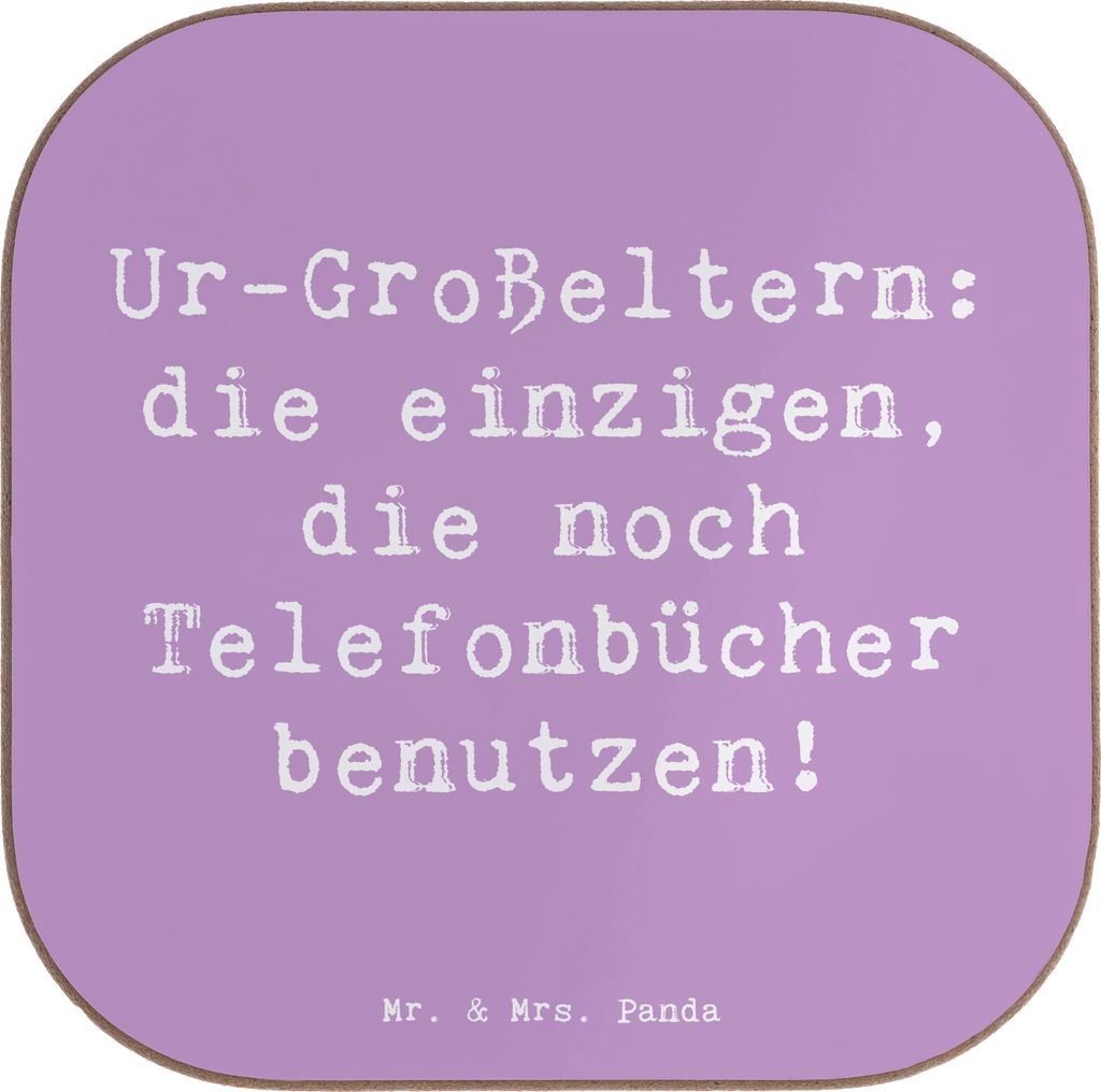 Mr. & Mrs. Panda Untersetzer für Gläser Spruch Ur-Großeltern Liebe - Lavendeltraum - Geschenk, Weihnachten, Familie, Glas, Technologie, Tassenun...