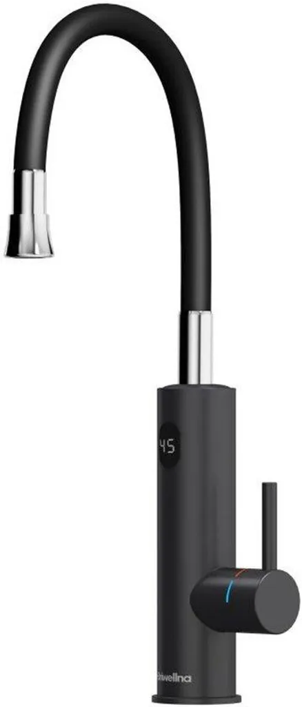 Robinet eau chaude électrique inox noir 220V - Modèle K-202