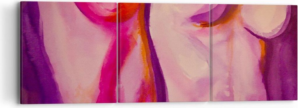 Bild auf Leinwand - Leinwandbild - Frau Tat Körper - 90x30cm - Wand Bild - Wanddeko - Wandbilder - Leinwanddruck - Bilder - Kunstdruck - Wanddekor...
