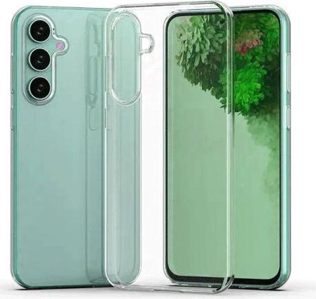 OKKES Flexi Slim Silikon-Tasche für Samsung Galaxy A15, transparent