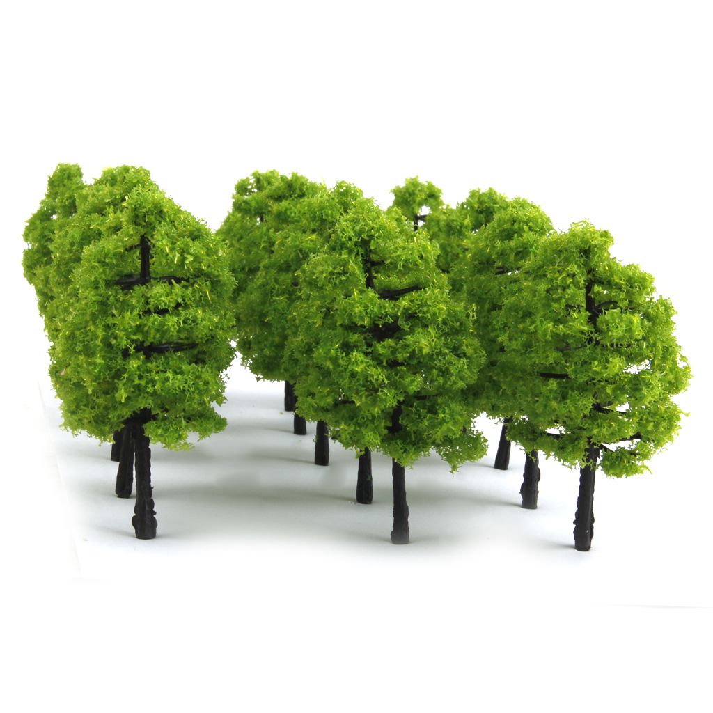 40Pcs grünes Plastikbaum Baum Spielzeug für Eisenbahn Zug Park Landschaft