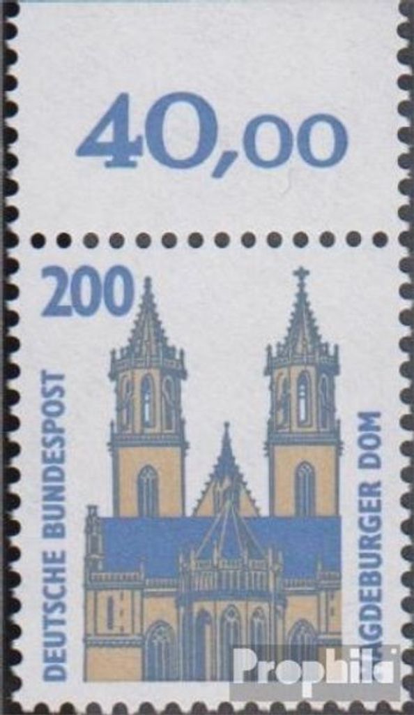 Briefmarken BRD (BR.Deutschland) 1993 Mi 1665 Oberrandstück (kompl.Ausg.) postfrisch Sehenswürdigkeiten