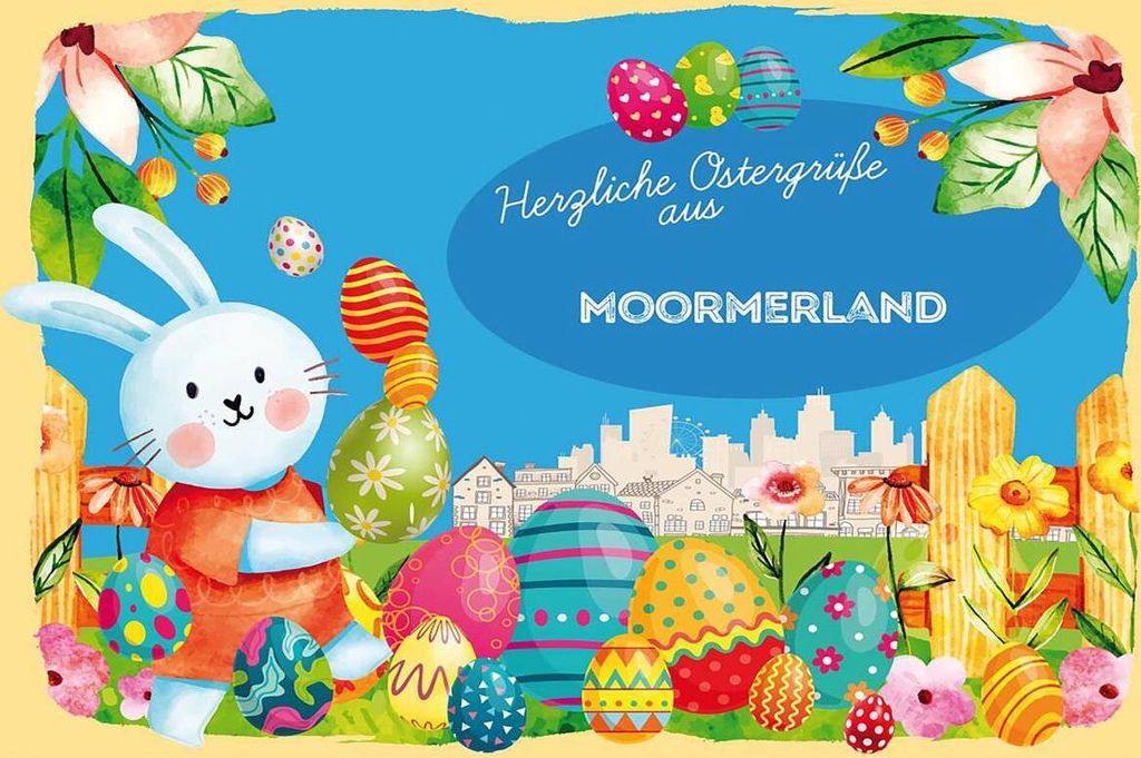 vianmo Holzschild 12x18 cm Ostergrüße MOORMERLAND
