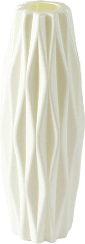 Imitation Keramik Kunststoff Vase Budget-freundliche Dekorative Kunststoff Weiß Vase Blume Anordnung Dekoration