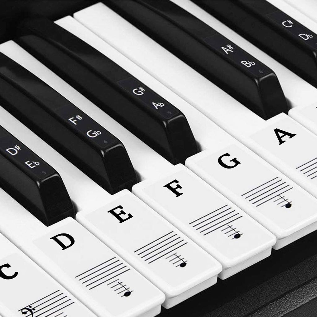 Klavieraufkleber – Tastaturaufkleber – leicht zu erlernende Produktbild 