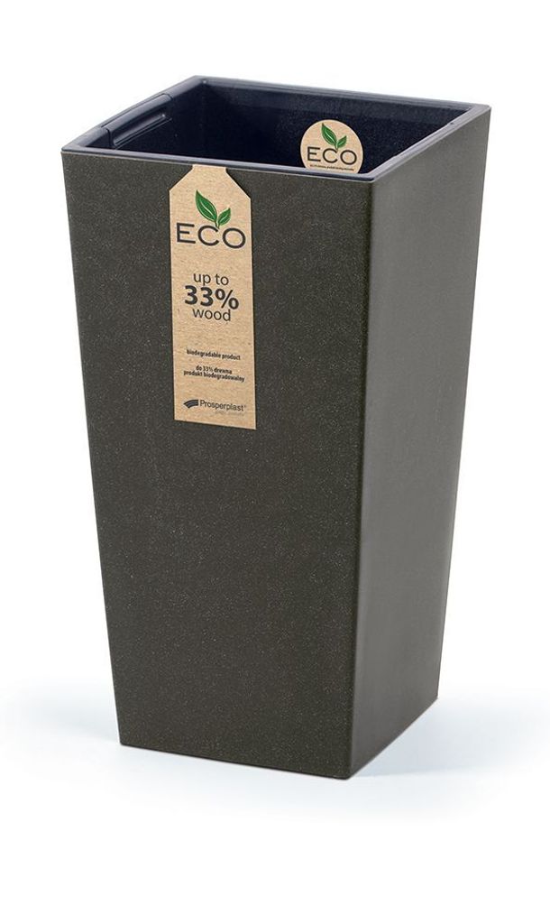 Prosperplast Blumentopf URBI SQUARE Eco Wood Kaffee 24 cm