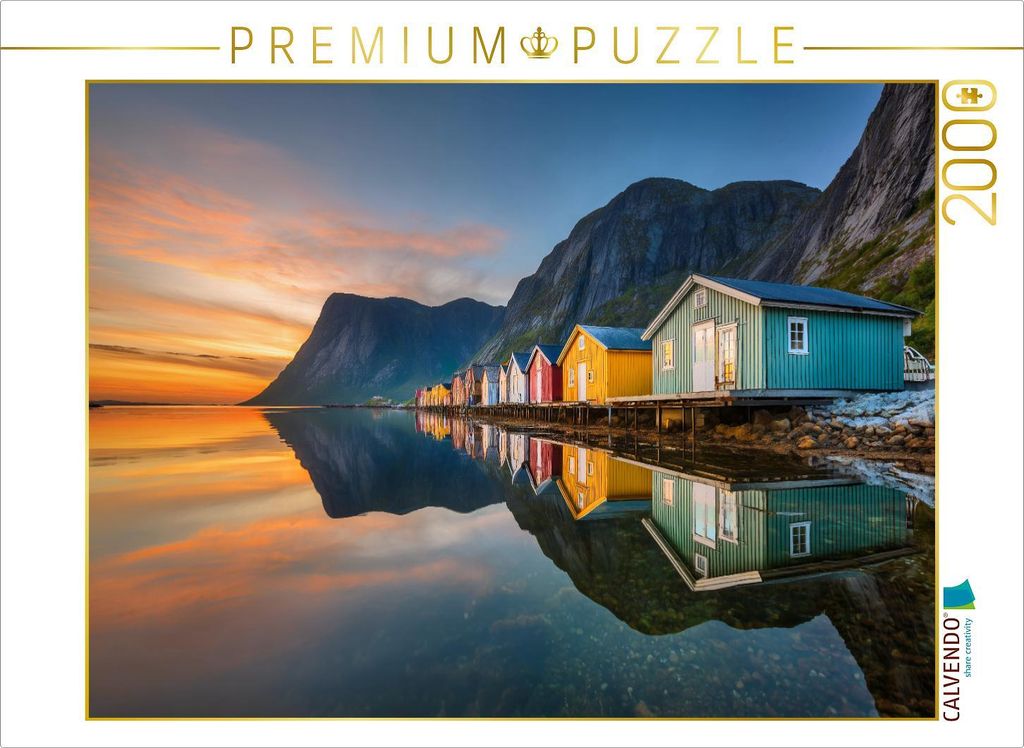 CALVENDO Puzzle Norwegen – Henningsvær | 2000 Teile Lege-Größe 90x67cm Foto-Puzzle für glückliche Stunden