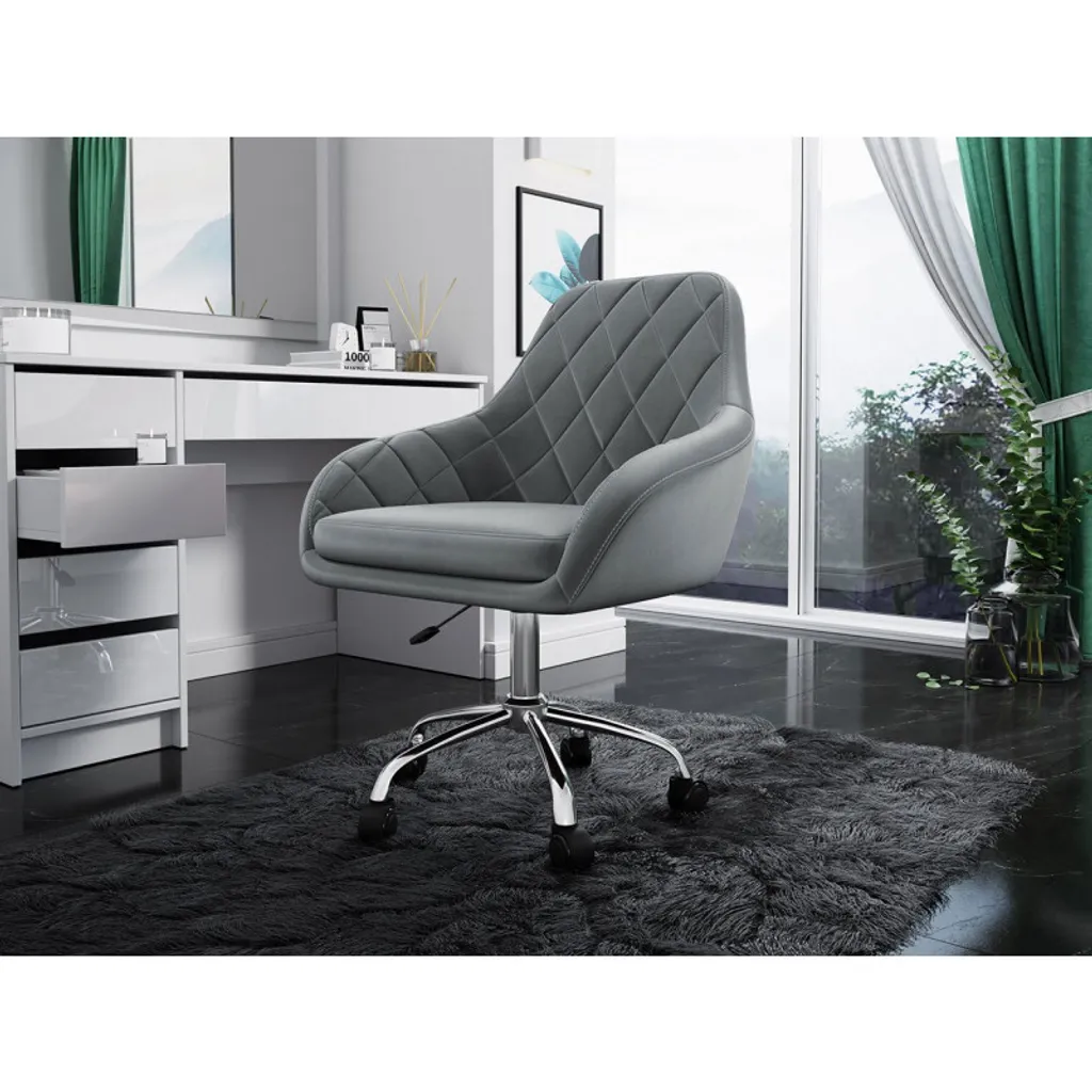 Sedia da ufficio UNNA 1 Grigia - Seduta Ergonomica Professionale per Studio