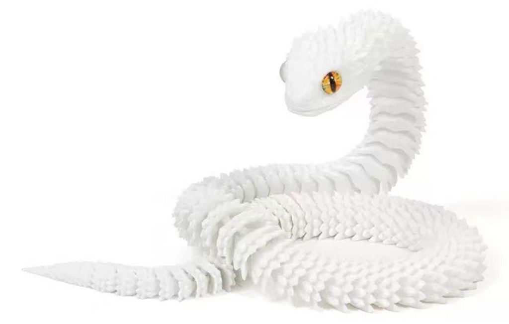 3D-gedruckte Schlangenfigur mit beweglichen Gelenken, beweglich, Tiermodell, Spielzeug, Dekoration für Zuhause, Büro, Bücherregal oder Schreibti...