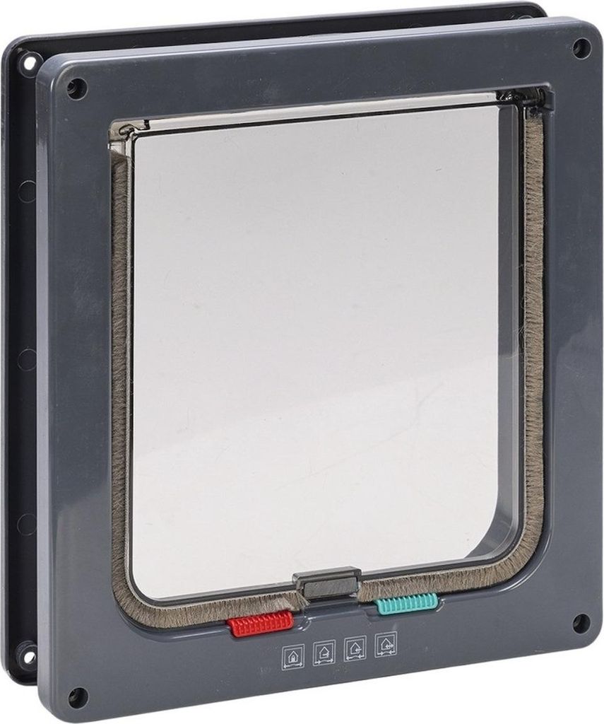 Beeztees Katzenklappe Muze anthrazit, Maße: 23,5 x 25,2 cm