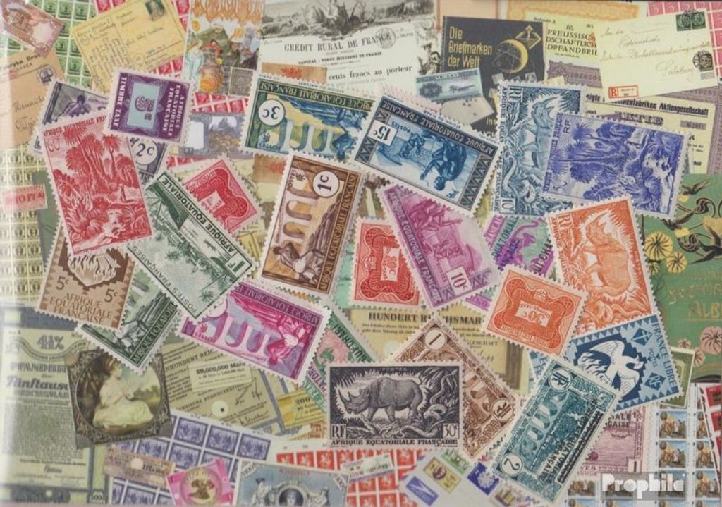 Briefmarken Französisch Äquatorialafrika 25 verschiedene Marken